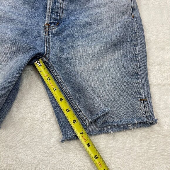 Free People We The Free High Rise Jean Shorts 27 Button Fly Cut Off Denim - Picture 7 of 10